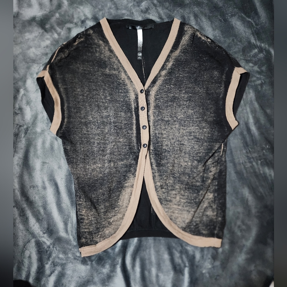 Kensie oversized short sleeve cardigan